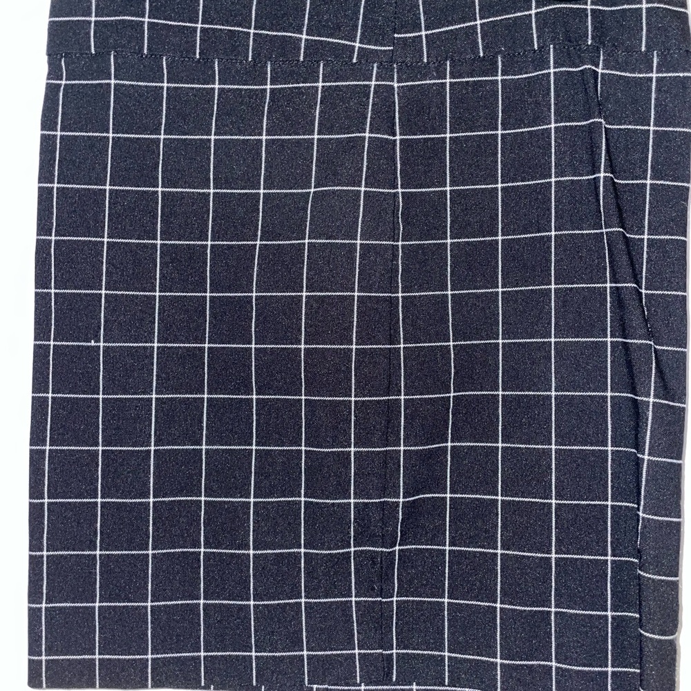 Black and White Grid Pattern Skirt